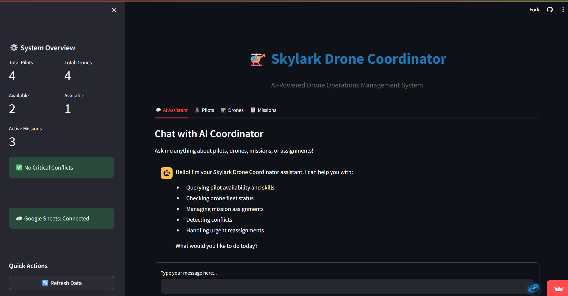 Skylark Drone Coordinator